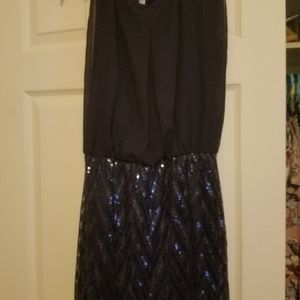 Cocktail deep blue dress